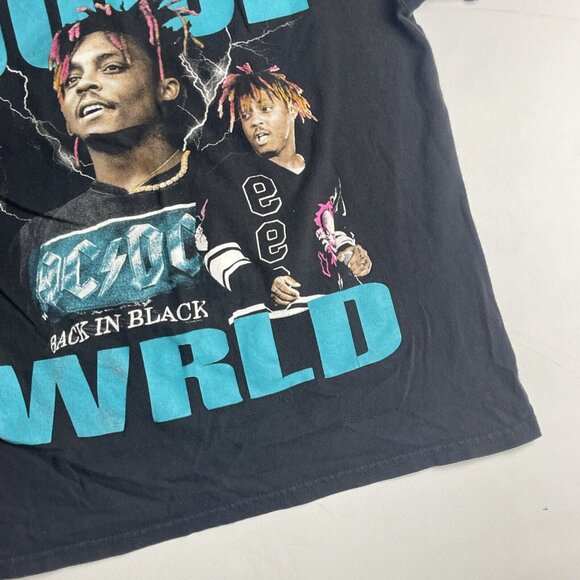 Juice Wrld Shirt Mens Black Blue Big graphic Rap hip hop (M, but read) - Picture 5 of 11